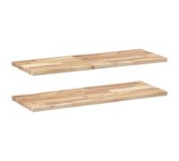 vidaXL Estantes flotantes 2 uds Madera Acacia sin Tratar 100x30x2 cm, Estante de Pared, Unidad de Estante de Pared, Estante de Cuarto de Servicio