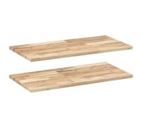 vidaXL Estantes flotantes 2 uds Madera Acacia sin Tratar 100x40x2 cm, Estante de Pared, Unidad de Estante de Pared, Estante de Cuarto de Servicio