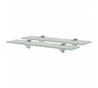 vidaXL 2X Estantes Flotantes Balda Montado Colgantes Expositora Estantería Decoración para Libros y Objetos Parillo Almacenamiento Vidrio 50x20cm