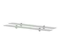 vidaXL 2X Estantes Flotantes Balda Montado Colgantes Expositora Estantería Decoración para Libros y Objetos Parillo Almacenamiento Vidrio 90x20cm