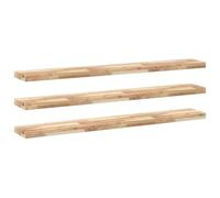 vidaXL Estantes flotantes 3 uds Madera Acacia sin Tratar 120x20x4 cm, Estante de Pared, Unidad de Estante de Pared, Estante de Cuarto de Servicio