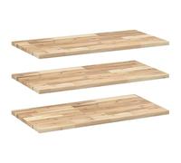 vidaXL Estantes flotantes 3 uds Madera Acacia sin Tratar 80x40x2 cm, Estante de Pared, Unidad de Estante de Pared, Estante de Cuarto de Servicio