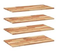 vidaXL Estantes flotantes 4 uds Madera Acacia Acabado Aceite 60x40x2cm, Estante de Pared, Unidad de Estante de Pared, Estante de Cuarto de Servicio