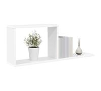 vidaXL Estantes flotantes Blanco 80 x 15 x 30 cm Madera de ingeniería, Sala Moderna, Estanterías Flotantes, Montadas en Pared, Decoración para el Hogar, Almacenamiento Elegante