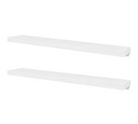 vidaXL 2 estanterías suspendidas Tablero MDF Blanco para Libros/DVDs