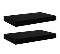 vidaXL Estantes flotantes de pared Repisa colgante 2 unidades MDF Negro 40x23x3,8 cm