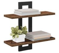 vidaXL Estantes flotantes Madera Envejecida 40 x 15 x 40 cm