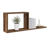 vidaXL Estantes flotantes Madera Envejecida 80 x 15 x 30 cm