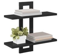 vidaXL Estantes flotantes Roble Negro 40 x 15 x 40 cm, Estanterías flotantes Modernas para Sala, soluciones Decorativas y funcionales para Ahorrar Espacio