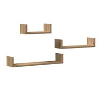 vidaXL Estantes Pared 3 Unidades Madera ingeniería Roble Artisan