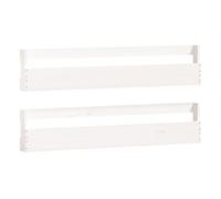 vidaXL Estantería para zapatos de pared 2 uds Madera Pino Blanco 110x9x23 cm
