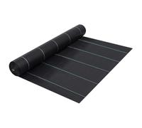 vidaXL Estera de Control de Malezas y Raíces Membrana Jardín Patio Barrera Malla Hierba Abono Cubierta Revestimiento Protección PP Negro 1x50 m