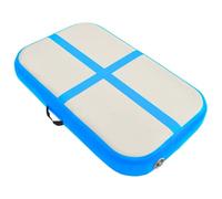 vidaXL Esterilla Inflable de Gimnasia con Bomba Estera Ejercicio Colchoneta Yoga Parque Escuela Clube Deportivo Antideslizante PVC Azul 60x100x15 cm