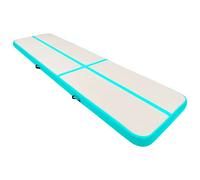 vidaXL Esterilla Inflable de Gimnasia y Bomba Estera Ejercicio Colchoneta Yoga Parque Escuela Clube Deportivo Antideslizante PVC Verde 800x100x20 cm