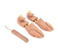 vidaXL Estirador de zapatos con calzador EU 44-45 madera maciza cedro