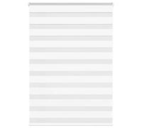 vidaXL Estor Cebra Blanco 105x100 cm Tejido Ancho 100,9 cm poliéster, Estor Doble, Estor Enrollable Cebra, Cortina Cebra, Estor Doble