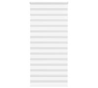 vidaXL Estor Cebra Blanco 105x200 cm Tejido Ancho 100,9 cm poliéster, Estor Doble, Estor Enrollable Cebra, Cortina Cebra, Estor Doble