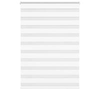 vidaXL Estor Cebra Blanco 115x150 cm Tejido Ancho 110,9 cm poliéster, Estor Doble, Estor Enrollable Cebra, Cortina Cebra, Estor Doble