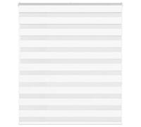 vidaXL Estor Cebra Blanco 125x150 cm Tejido Ancho 120,9 cm poliéster, Estor Doble, Estor Enrollable Cebra, Cortina Cebra, Estor Doble