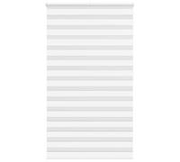 vidaXL Estor Cebra Blanco 125x200 cm Tejido Ancho 120,9 cm poliéster, Estor Doble, Estor Enrollable Cebra, Cortina Cebra, Estor Doble