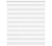 vidaXL Estor Cebra Blanco 135x150 cm Tejido Ancho 130,9 cm poliéster, Estor Doble, Estor Enrollable Cebra, Cortina Cebra, Estor Doble