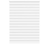 vidaXL Estor Cebra Blanco 155x200 cm Tejido Ancho 150,9 cm poliéster, Estor Doble, Estor Enrollable Cebra, Cortina Cebra, Estor Doble
