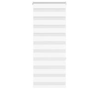 vidaXL Estor Cebra Blanco 60x150 cm Tejido Ancho 55,9 cm poliéster, Estor Doble, Estor Enrollable Cebra, Cortina Cebra, Estor Doble