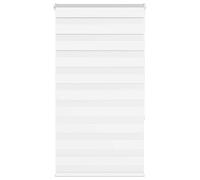 vidaXL Estor Cebra Blanco 80x150 cm Tejido Ancho 75,9 cm poliéster, Estor Doble, Estor Enrollable Cebra, Cortina Cebra, Estor Doble