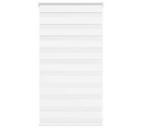 vidaXL Estor Cebra Blanco 90x100 cm Tejido Ancho 85,9 cm poliéster, Estor Doble, Estor Enrollable Cebra, Cortina Cebra, Estor Doble