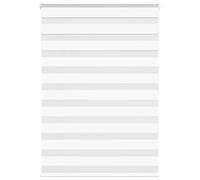 vidaXL Estor Cebra Blanco 95x100 cm Tejido Ancho 90,9 cm poliéster, Estor Doble, Estor Enrollable Cebra, Cortina Cebra, Estor Doble