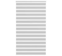 vidaXL Estor Cebra Gris Claro 120x230cm Tejido Ancho 115,9cm poliéster, Estor Doble, Estor Enrollable Cebra, Cortina Cebra, Estor Doble