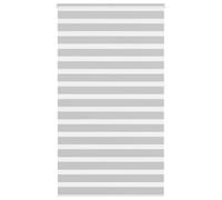 vidaXL Estor Cebra Gris Claro 125x230cm Tejido Ancho 120,9cm poliéster, Estor Doble, Estor Enrollable Cebra, Cortina Cebra, Estor Doble