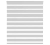 vidaXL Estor Cebra Gris Claro 130x150cm Tejido Ancho 125,9cm poliéster
