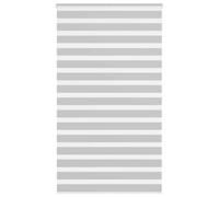 vidaXL Estor Cebra Gris Claro 135x200cm Tejido Ancho 130,9cm poliéster, Estor Doble, Estor Enrollable Cebra, Cortina Cebra, Estor Doble