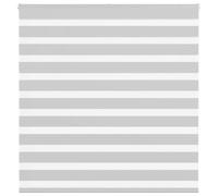 vidaXL Estor Cebra Gris Claro 140x150cm Tejido Ancho 135,9cm poliéster, Estor Doble, Estor Enrollable Cebra, Cortina Cebra, Estor Doble