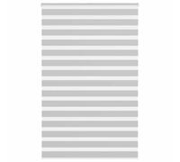 vidaXL Estor Cebra Gris Claro 140x200cm Tejido Ancho 135,9cm poliéster, Estor Doble, Estor Enrollable Cebra, Cortina Cebra, Estor Doble
