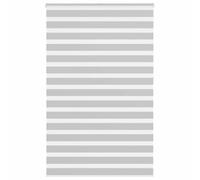 vidaXL Estor Cebra Gris Claro 140x230cm Tejido Ancho 135,9cm poliéster, Estor Doble, Estor Enrollable Cebra, Cortina Cebra, Estor Doble