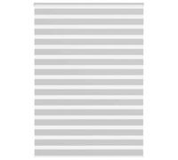 vidaXL Estor Cebra Gris Claro 160x200cm Tejido Ancho 155,9cm poliéster, Estor Doble, Estor Enrollable Cebra, Cortina Cebra, Estor Doble