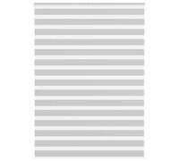 vidaXL Estor Cebra Gris Claro 165x200cm Tejido Ancho 160,9cm poliéster, Estor Doble, Estor Enrollable Cebra, Cortina Cebra, Estor Doble