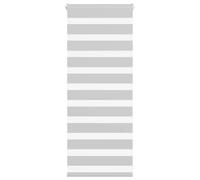 vidaXL Estor Cebra Gris Claro 60x100cm Tejido Ancho 55,9 cm poliéster, Estor Doble, Estor Enrollable Cebra, Cortina Cebra, Estor Doble