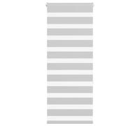 vidaXL Estor Cebra Gris Claro 60x150 cm Tejido Ancho 55,9 cm poliéster, Estor Doble, Estor Enrollable Cebra, Cortina Cebra, Estor Doble