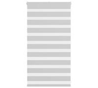 vidaXL Estor Cebra Gris Claro 75x100cm Tejido Ancho 70,9 cm poliéster, Estor Doble, Estor Enrollable Cebra, Cortina Cebra, Estor Doble