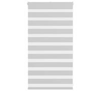 vidaXL Estor Cebra Gris Claro 90x100cm Tejido Ancho 85,9 cm poliéster, Estor Doble, Estor Enrollable Cebra, Cortina Cebra, Estor Doble