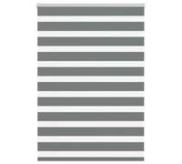 vidaXL Estor Cebra Gris Oscuro 100x150cm Tejido Ancho 95,9cm poliéster