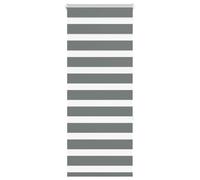 vidaXL Estor Cebra Gris Oscuro 60x150cm Tejido Ancho 55,9 cm poliéster, Estor Doble, Estor Enrollable Cebra, Cortina Cebra, Estor Doble