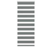 vidaXL Estor Cebra Gris Oscuro 65x150cm Tejido Ancho 60,9 cm poliéster, Estor Doble, Estor Enrollable Cebra, Cortina Cebra, Estor Doble