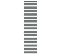 vidaXL Estor Cebra Gris Oscuro 65x200cm Tejido Ancho 60,9 cm poliéster, Estor Doble, Estor Enrollable Cebra, Cortina Cebra, Estor Doble
