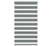 vidaXL Estor Cebra Gris Oscuro 90x150cm Tejido Ancho 85,9 cm poliéster, Estor Doble, Estor Enrollable Cebra, Cortina Cebra, Estor Doble