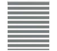 vidaXL Estor Cebra Gris Oscuro Tejido Ancho 120,9 cm poliéster, Estor Doble, Estor Enrollable Cebra, Cortina Cebra, Estor Doble