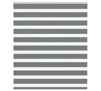 vidaXL Estor Cebra Gris Oscuro Tejido Ancho 130,9 cm poliéster, Estor Doble, Estor Enrollable Cebra, Cortina Cebra, Estor Doble